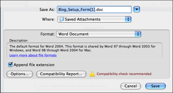 file format word for mac